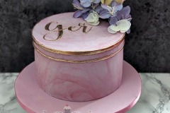 Ger - Pink and Gold 50th Birthday Cake