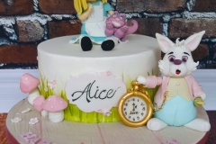 Alice - Alice in Wonderland first birthday cake