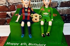 Scarlett & Isabella - Football Birthday Cake