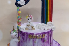 Elise & Holly - Unicorn and Rainbows Birthday Cake