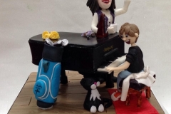 Grand Piano, teacher and student cake topper