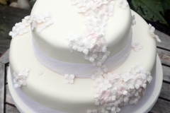 Hydrangea White Wedding Cake