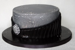 Black and Silver - 25th anniversary Cake