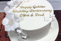 Olive & Paul - Golden Wedding Anniversary Cake