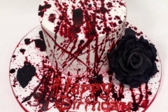 Esti - Blood Spatter Cake  Birthday Cake