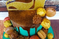 Laura - Chocolate and Gold 21st Birthday Cake