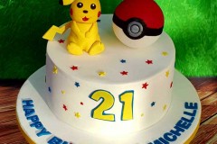 Michelle - Pikachu / Pokemon 21st Birthday Cake