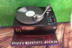 Jackie - Record Deck Birthday Cake