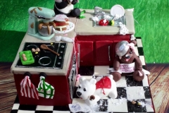 Stephanie - Bears in kitchen Birthday Cake
