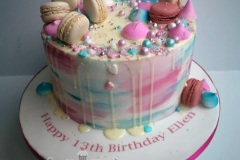 Ellen - Macaron Drip Birthday Cake