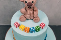 Nathan - Bears and Blocks First Birthday Cake