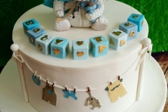 Baby Theo - Fly Bear Christening Cake