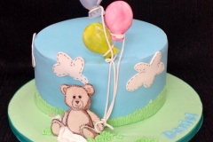 Daniel  - Bear and Balloons Christening Cake