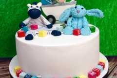 Conor - Zebra and Bunny Christening Cake