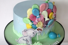 Robert - Elephant and Balloons Christening Cake