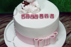 Ruby May - Bear, Block and Beads Christening Cake