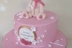 Rose - Bear and Roses Christening Cake