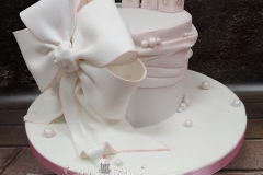 Olivia - Bow and Blocks Christening Cake