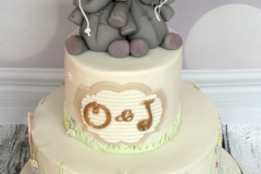 Oscar and Juliette - Elephant Christening Cake