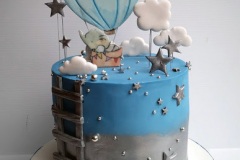 Oisín - Hot air  balloon Christening Cake