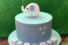 Matthew - Elephant Christening Cake