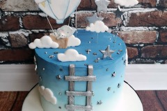 Sean - Elephant in hot air balloon christening cake.