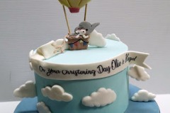 Ollie & Hazel - Hot Air Balloon Christening Cake