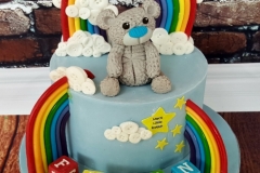 Flynn - Rainbow Bear Naming Day Cake