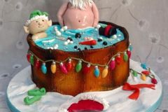 Snowman and Santa - Christmas Cake 