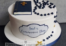 Jack - Bible and Rosary Beads Communion Cake