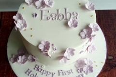 Eabha - Purple Blossoms Communion Cake