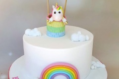 Chloe - Rainbow Unicorn Communion Cake