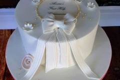 Amara - Ribbon and Roses Communion Cake