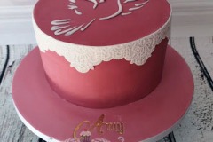 Amy - Lace Dove Confirmation Cake