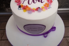 Ava - Floral Confirmation Cake