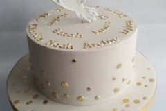 Breda - Cream and gold Confirmation Cake