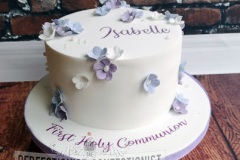 Ailbhe - Purple Blossoms Communion Cake
