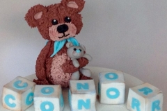 Teddy Bear and blocks Cake Topper