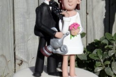 Paula and the Golfing Legend Wedding Cake Topper