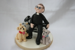 Biking Priest Cake Topper