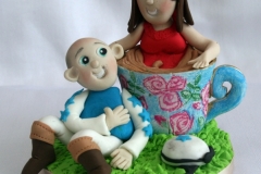 The cup and jockey  Cake Topper