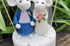 Catherine - Mouse Wedding Cake Toppers