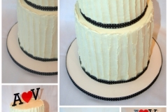 Vanessa and Andrew - White Chocolate Ganache Wedding Cake