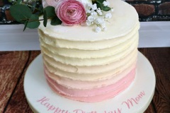 Ivory and blush buttercream wedding cake