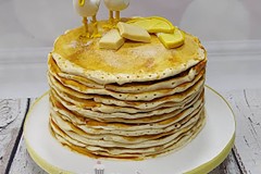 Brendan & Becca - Pancake Wedding Cake