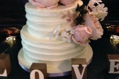 Kylie and Dave - Rustic Peony Wedding Cake