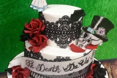 Marta and Damien - Gothic / Skulls Wedding Cake