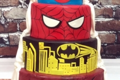 Emma and Fran - Superheroes Vs Classic Wedding Cake