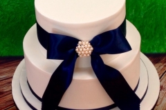 David and Claire - Navy and Diamond Wedding Cake