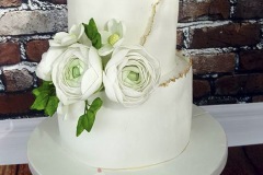 Ricky and Satomi - Ranunculas Wedding Cake